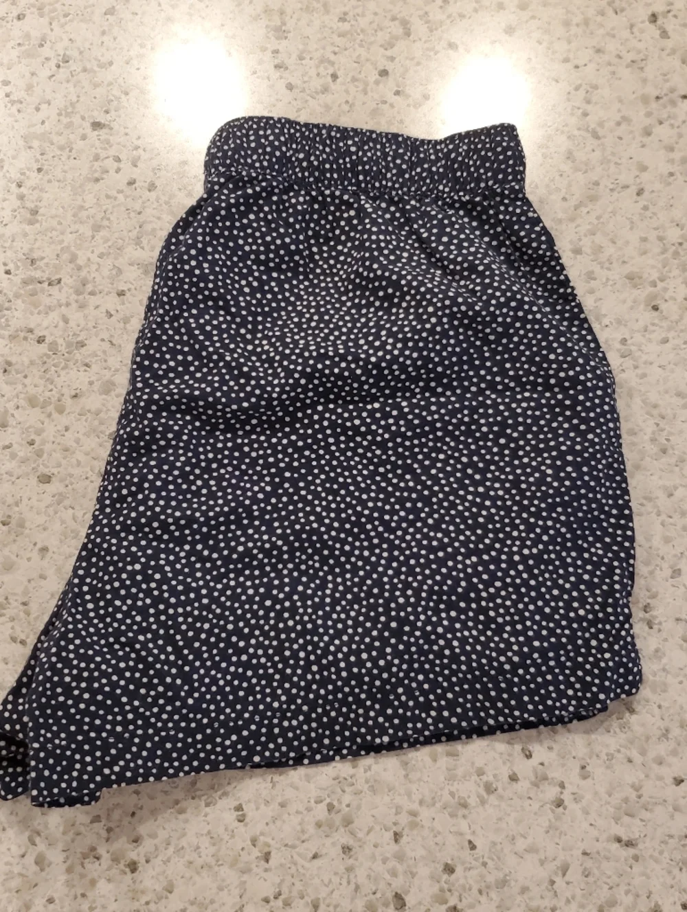 Gap Body Medium Cotton shorts Navy White polka Dots Oversized Flowy Wide Leg - Picture 6 of 15